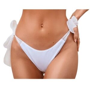 NWT Club L London ADRIFT 
ORGANZA BIKINI BOTTOMS WITH BOWS